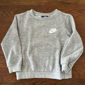 Nike Toddler Heather Grey Crew Neck Sweater - 2T